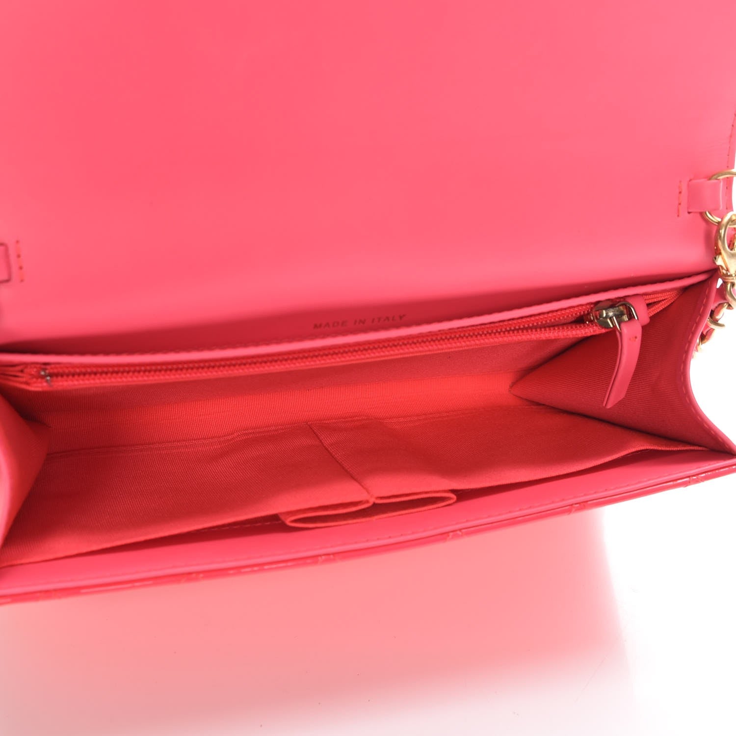 Chanel Patent Quilted Boy Wallet On Removable Chain WOC Pink 6 of 10