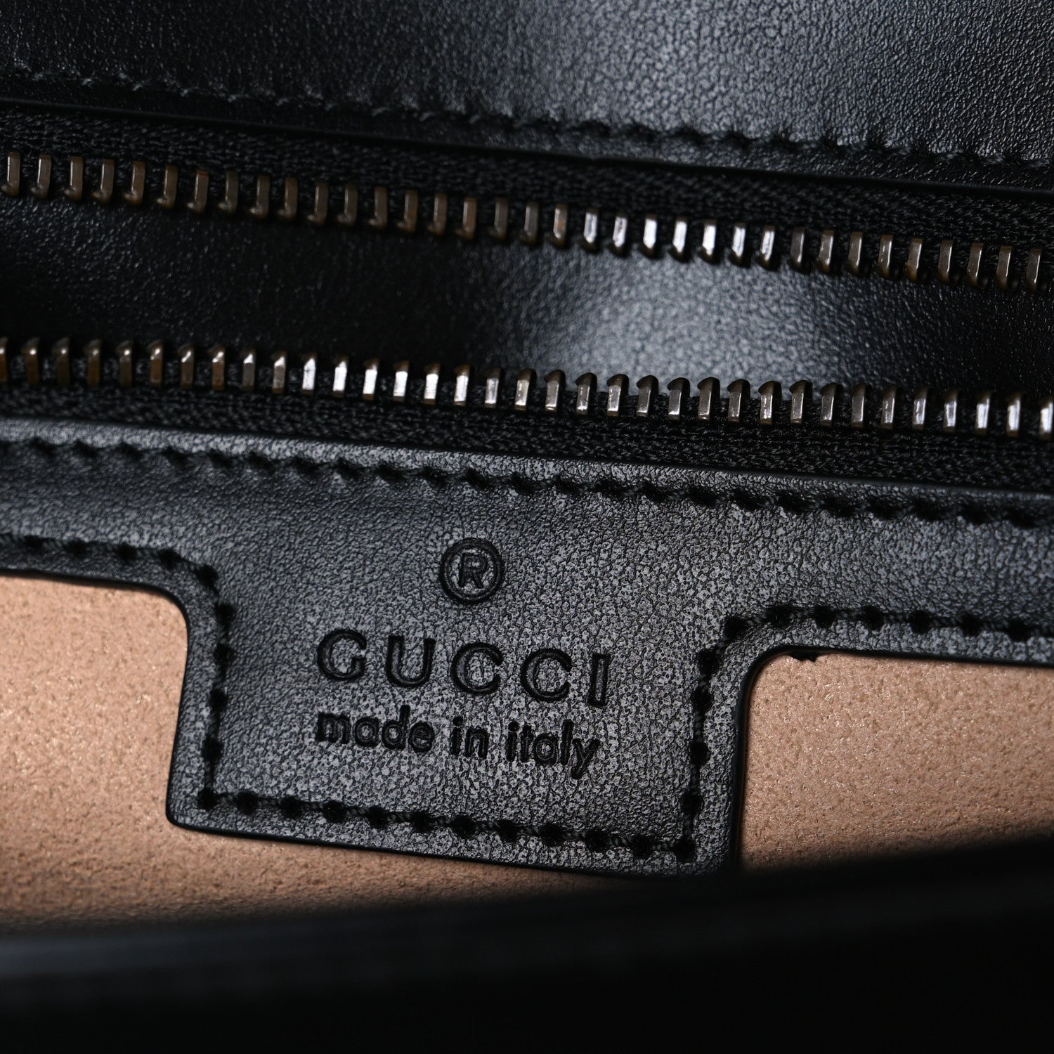 Gucci Calfskin Matelasse Medium GG Marmont Shoulder Bag Black 6 of 10
