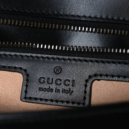 Gucci Calfskin Matelasse Medium GG Marmont Shoulder Bag Black 6 of 10