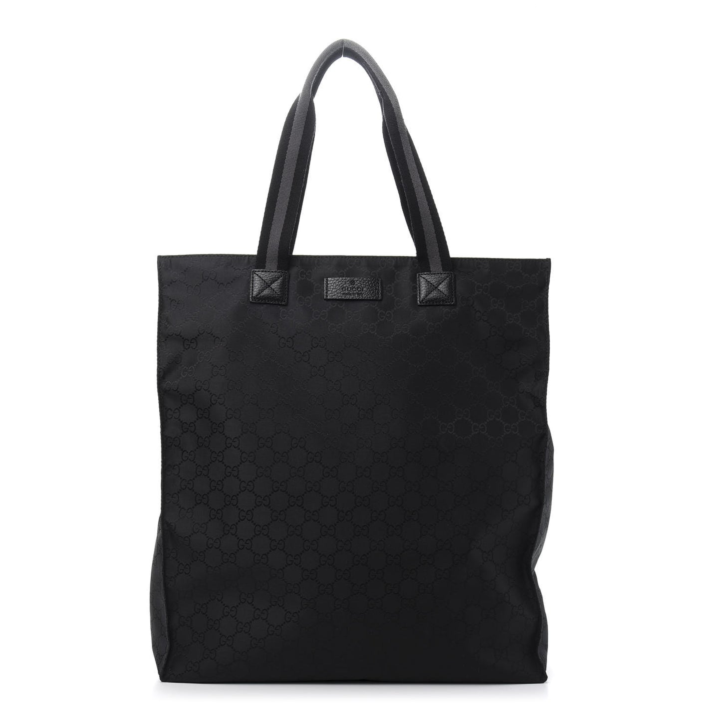 Nylon Monogram Vertical Tote Black