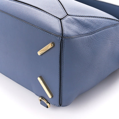 Loewe Calfskin Medium Puzzle Bag Blue 10 of 12
