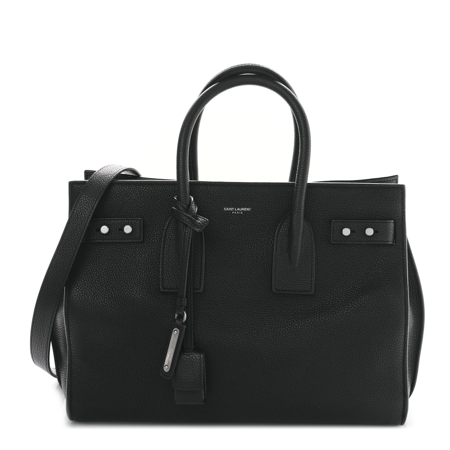 Saint Laurent Grained Calfskin Small Supple Sac De Jour Black 1 of 8