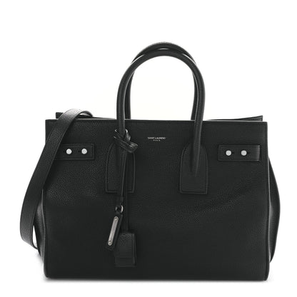 Saint Laurent Grained Calfskin Small Supple Sac De Jour Black 1 of 8