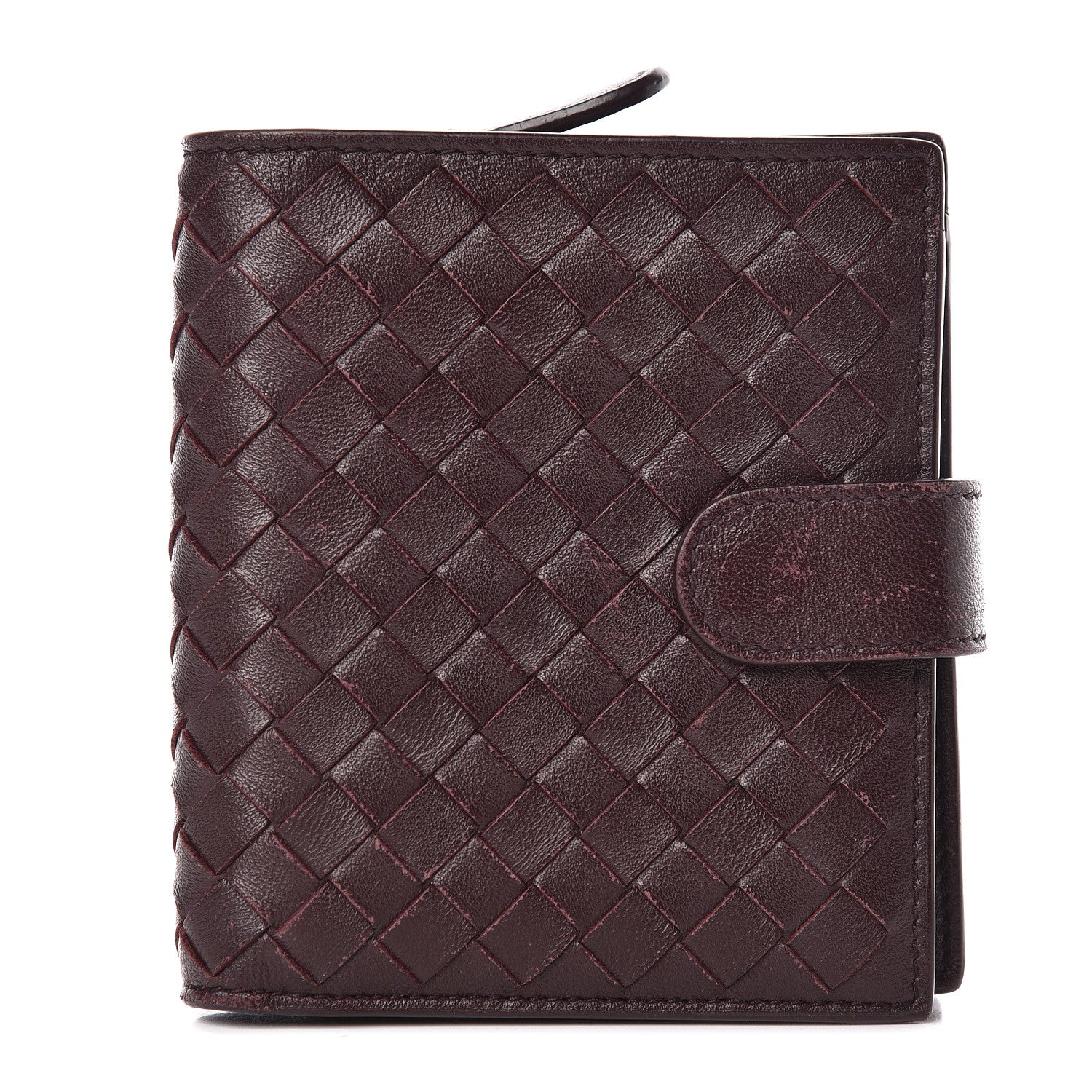 Bottega Veneta Nappa Intrecciato Mini Wallet Dark Barolo 1 of 11