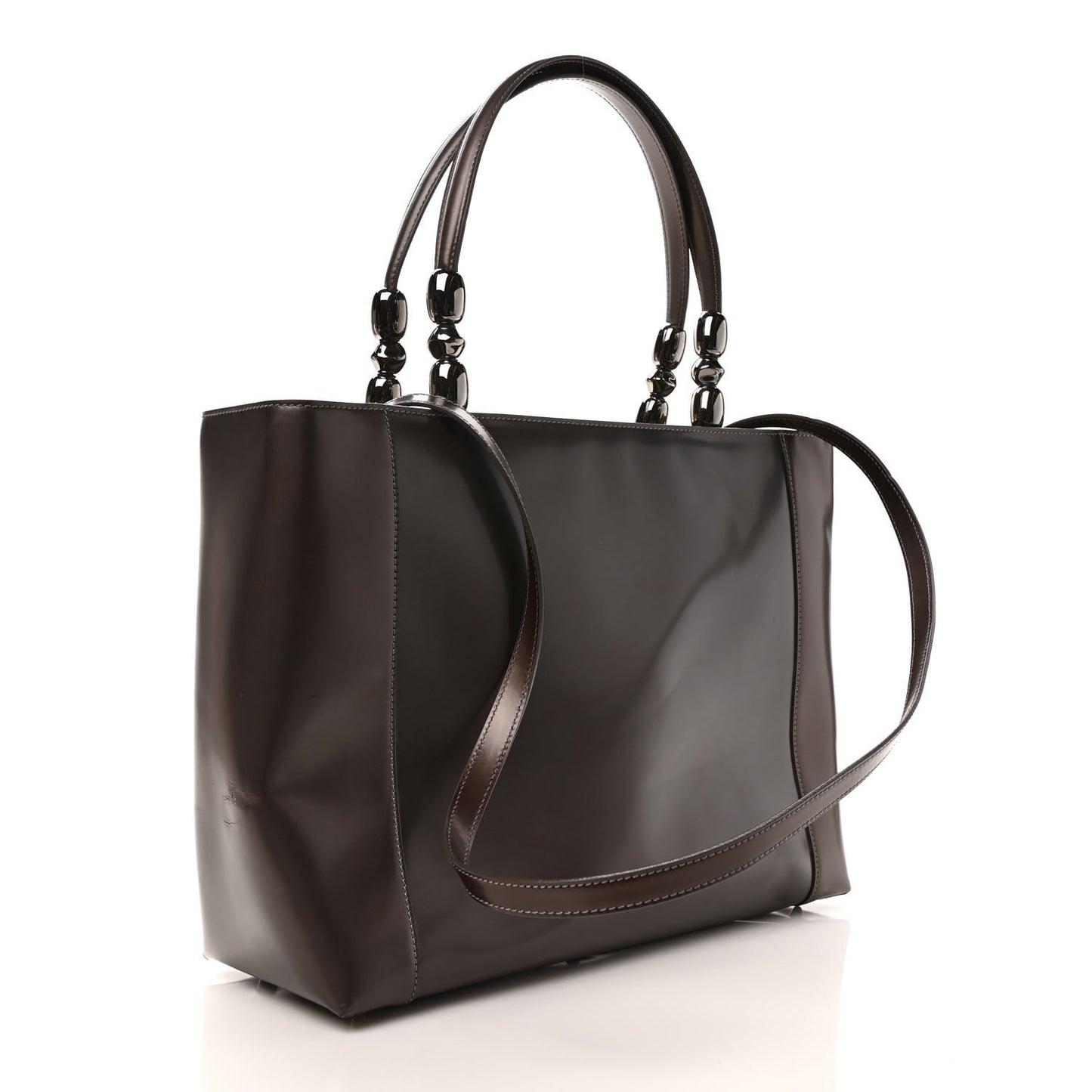 Patent Medium Malice Tote Brown
