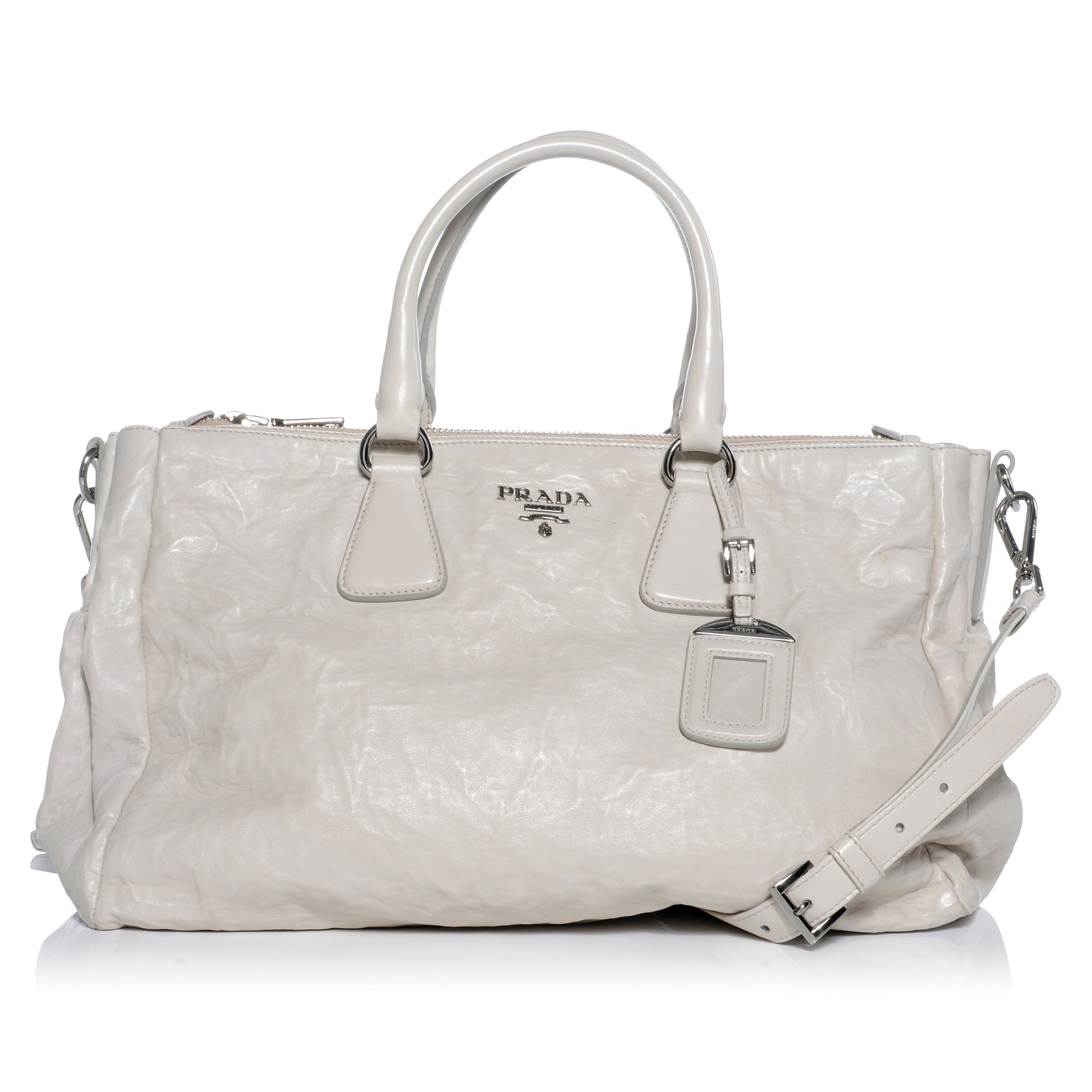Prada Nappa Antique Handbag Ghiaccio 1 of 7