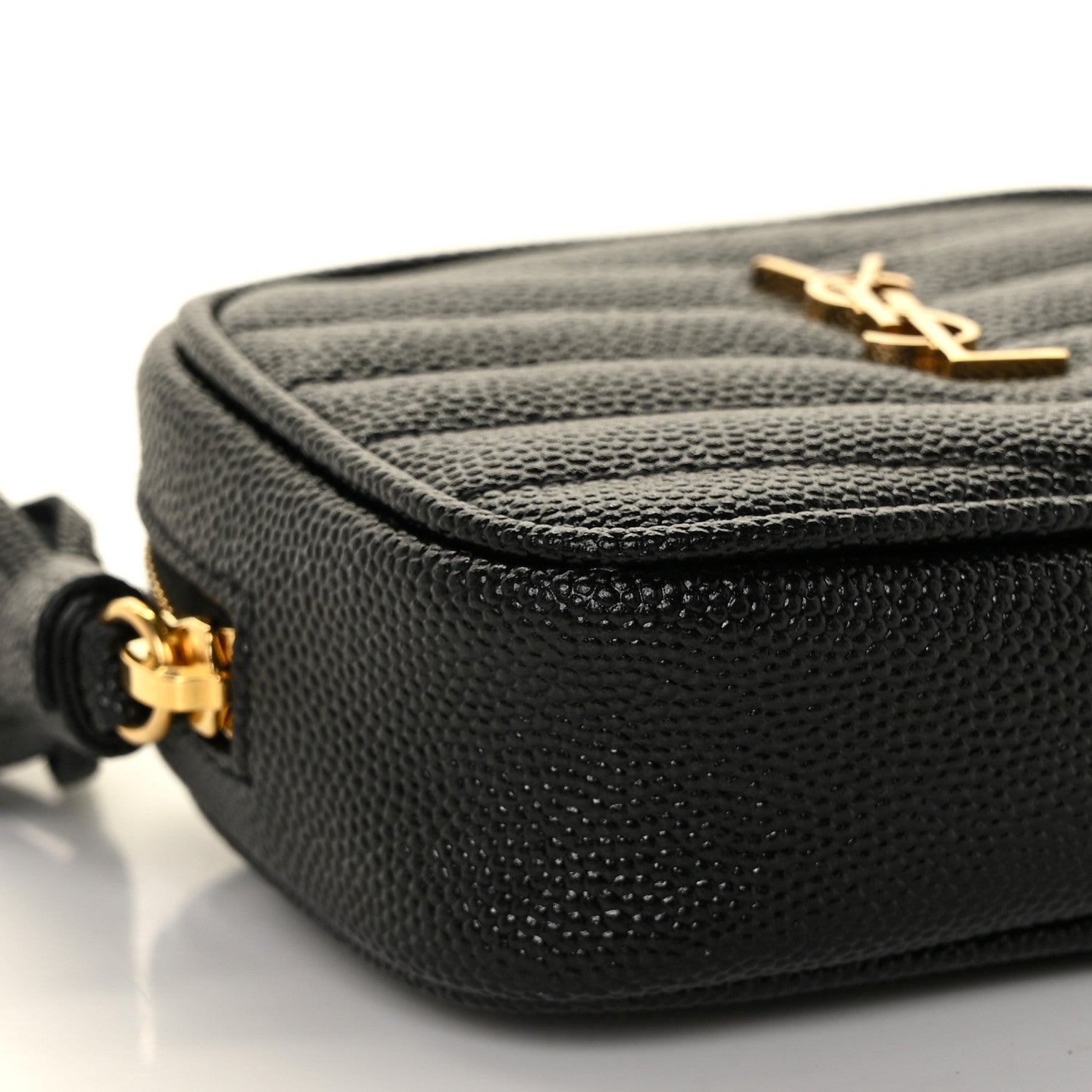 Saint Laurent Grain De Poudre Matelasse Monogram Baby Lou Camera Bag Black 8 of 9