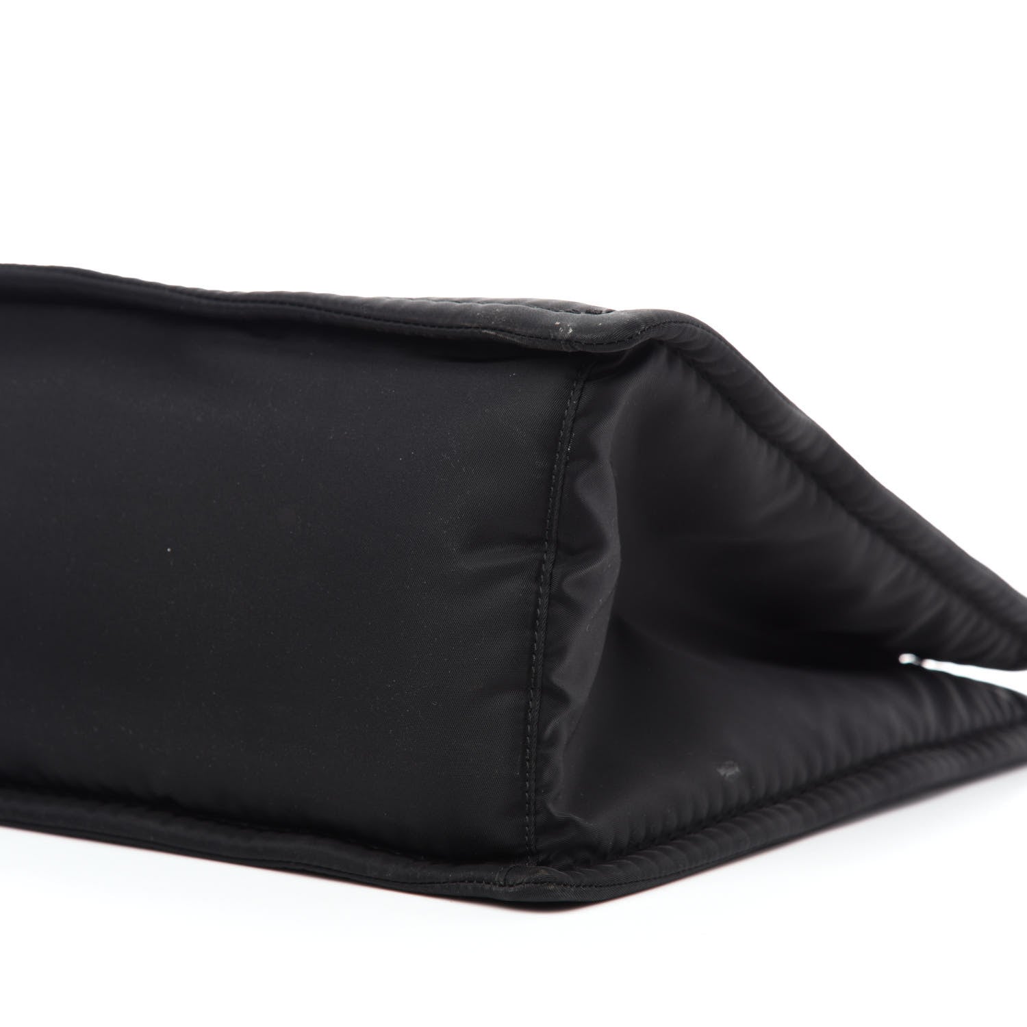 Prada Tessuto Nylon Chain Shoulder Bag Black 9 of 9
