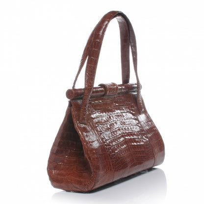 Nancy Gonzalez Crocodile Frame Bag Cognac 3 of 7
