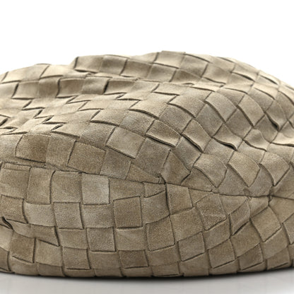 Bottega Veneta Suede Calfskin Intrecciato Teen Jodie Hobo Taupe 7 of 8