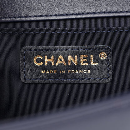 Chanel Lambskin Quilted Medium Boy Flap Navy 6 of 11