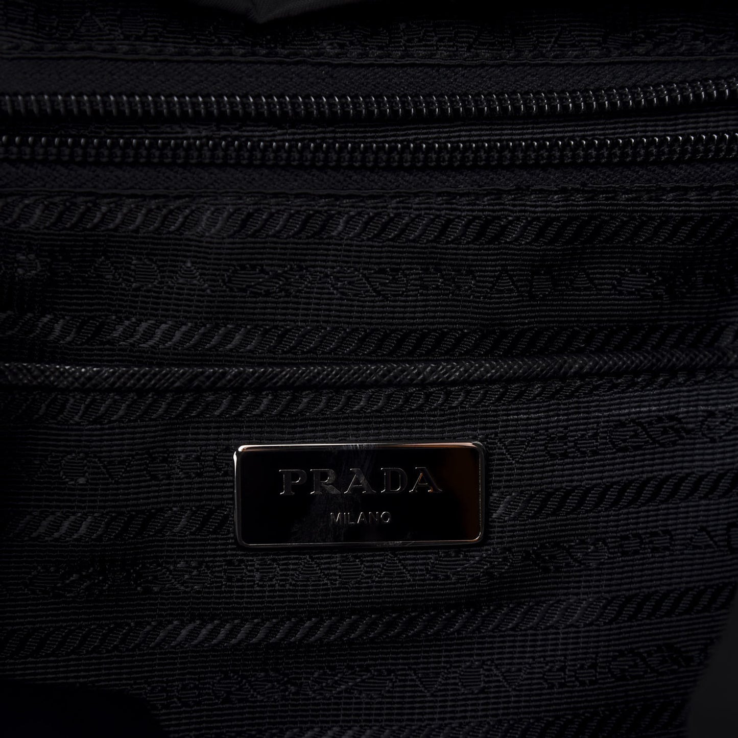 Tessuto Nylon Grommet Backpack Black