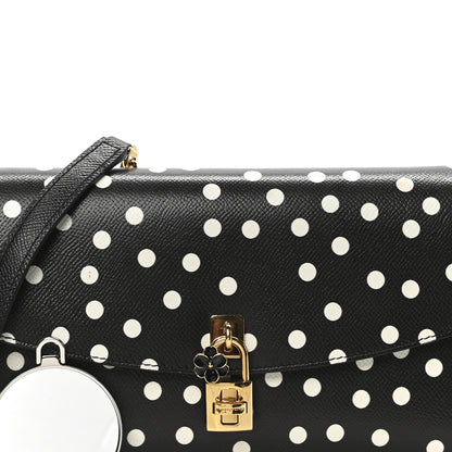 Dolce & Gabbana Dauphine Polka Dot Print Shoulder Bag Black 3 of 10