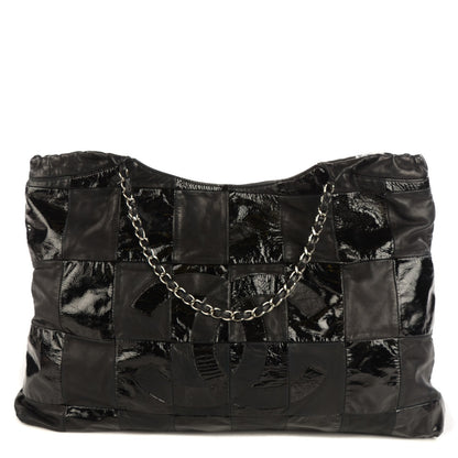 Chanel Patent Patchwork Large Brooklyn Tote Black 1 of 8