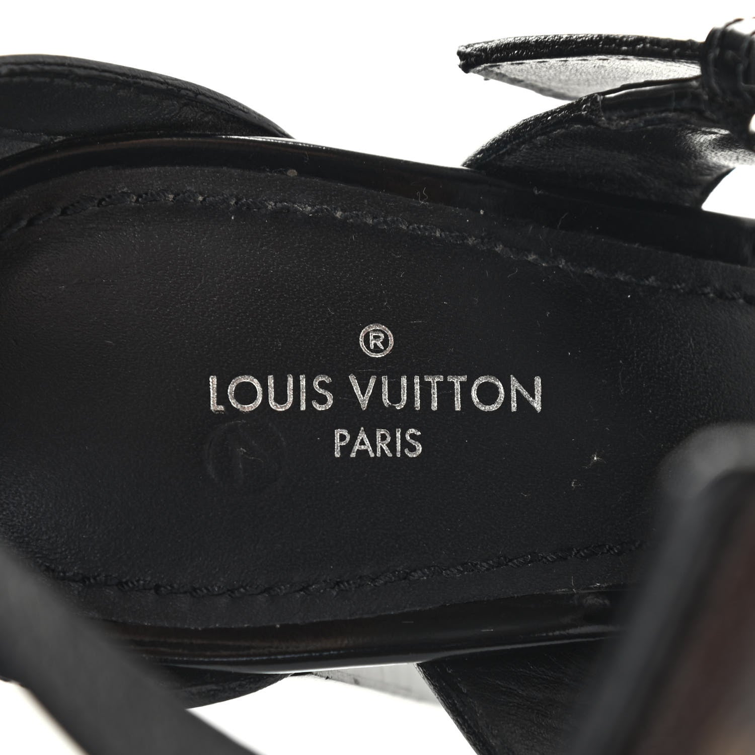 Louis Vuitton Patent Calfskin Monogram Star Trail Sandal 38 Black 6 of 10