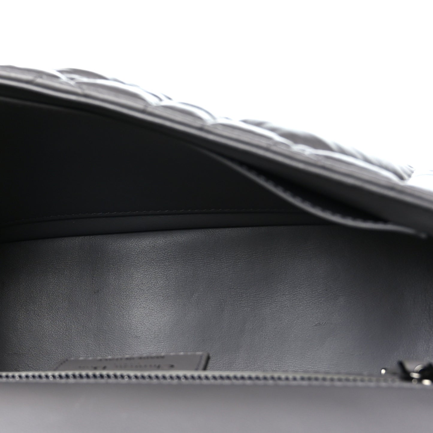 Calfskin Macrocannage Medium Caro Bag Iron Grey