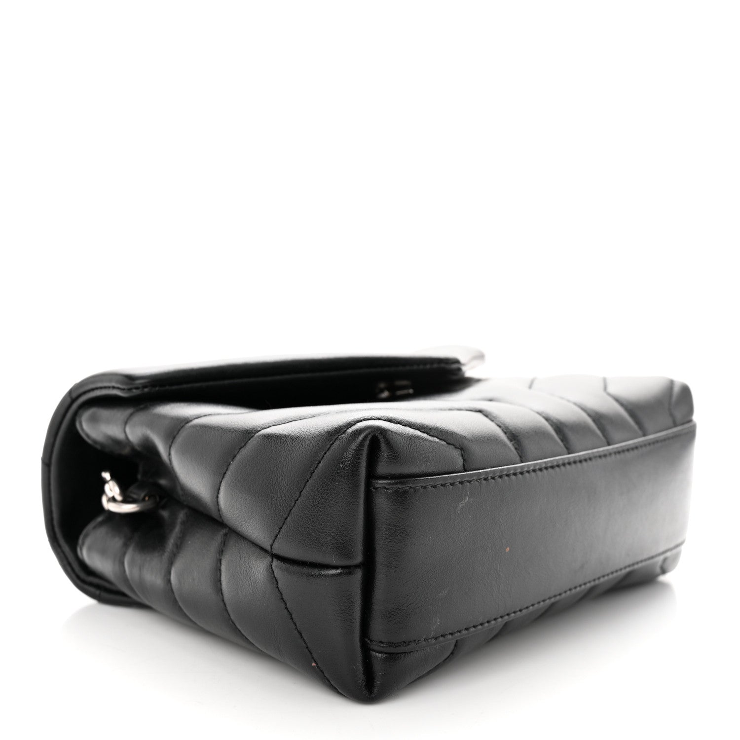 Saint Laurent Calfskin Y Quilted Monogram Toy Loulou Crossbody Bag Black 4 of 15
