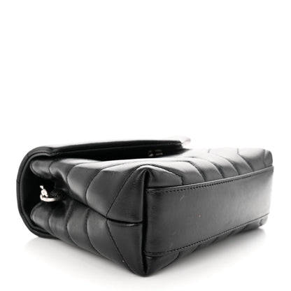 Saint Laurent Calfskin Y Quilted Monogram Toy Loulou Crossbody Bag Black 4 of 15