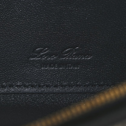 Loro Piana Virgin Wool Blend Herringbone Calfskin Extra Pocket Mini Pouch Green Sand Blue Green Sun Gold 6 of 11