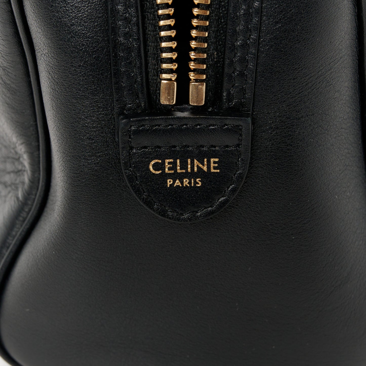Smooth Calfskin Triomphe Small Boston Bag Black