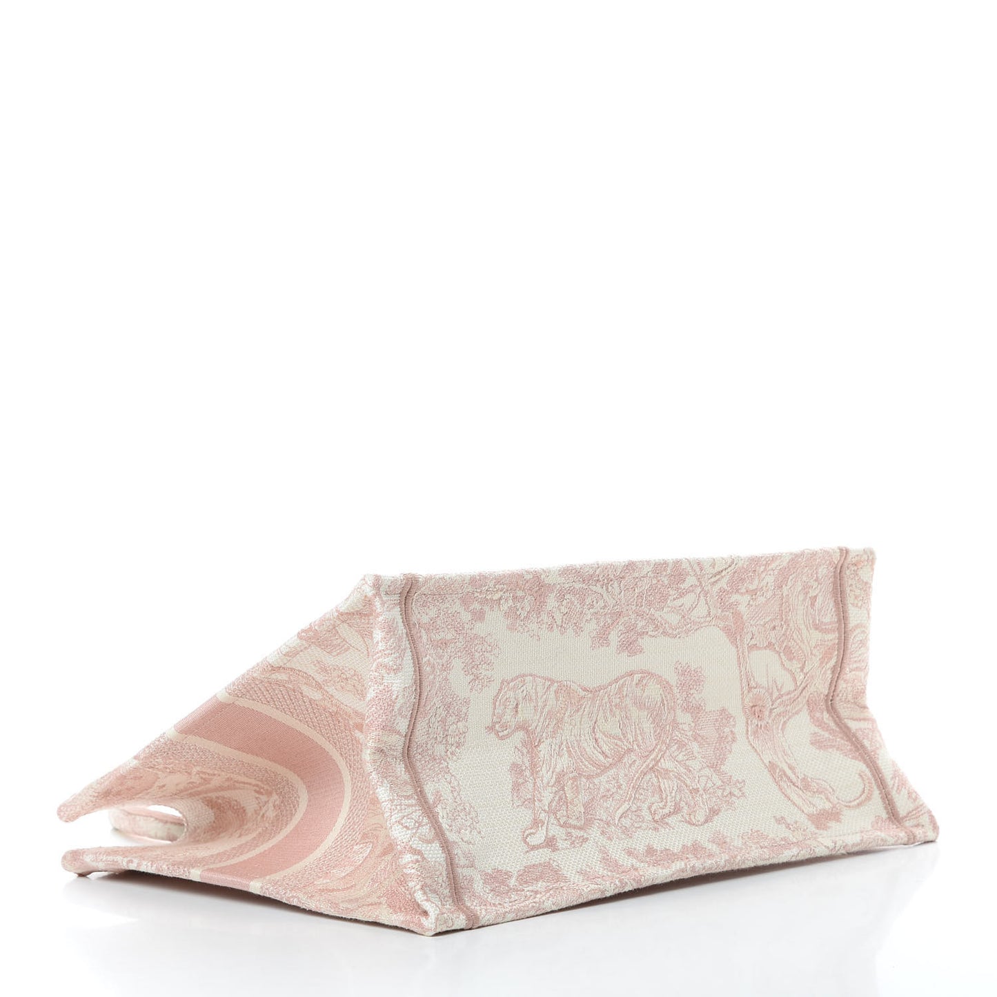 Canvas Embroidered Medium Dioriviera Toile De Jouy Book Tote Rose