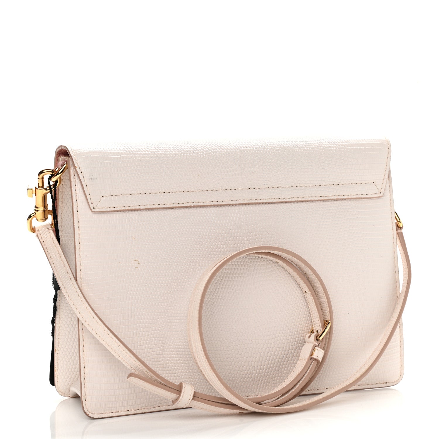 Dolce & Gabbana Iguana Calfskin Embossed Lucia Satchel Pink 2 of 10