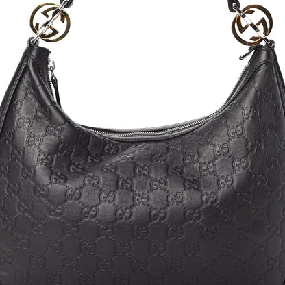 Gucci Guccissima Medium GG Twins Hobo Black 10 of 10