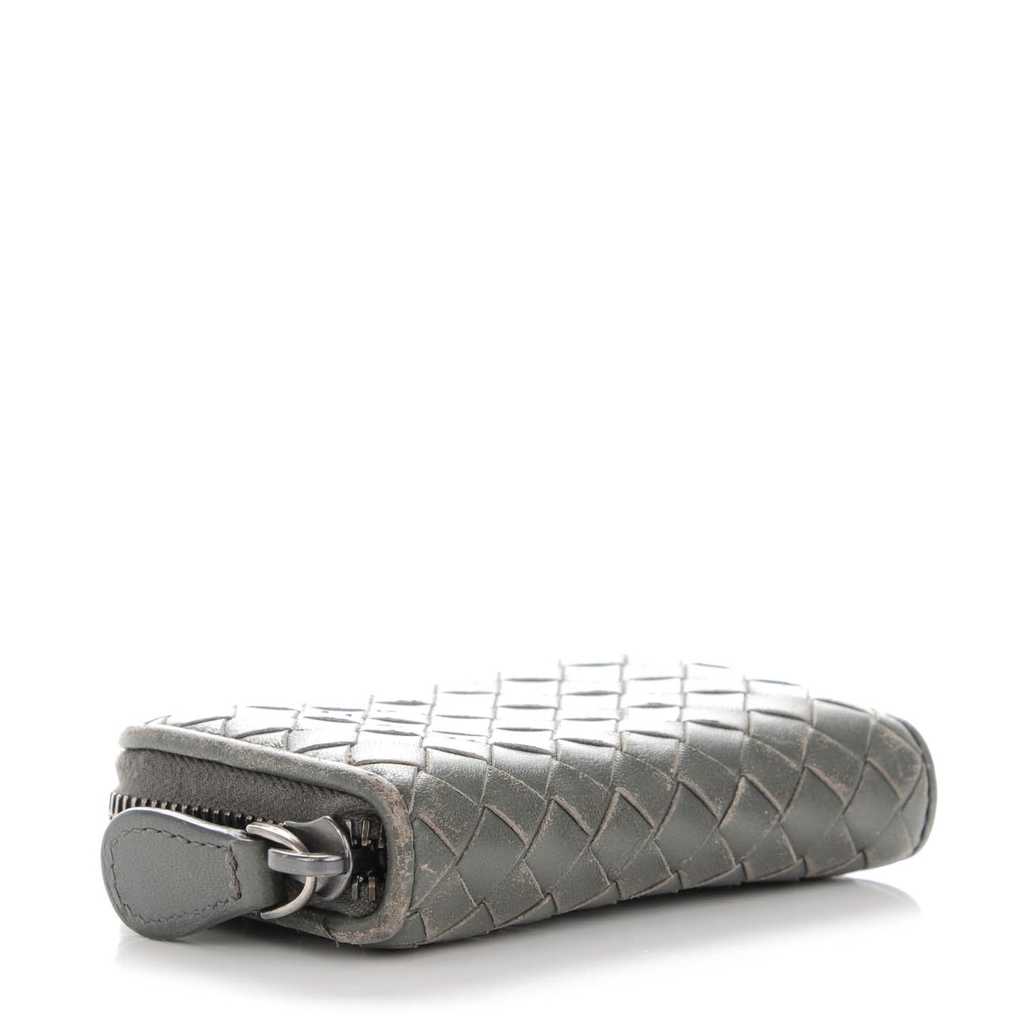 Nappa Intrecciato Zip Around Coin Purse Shadow