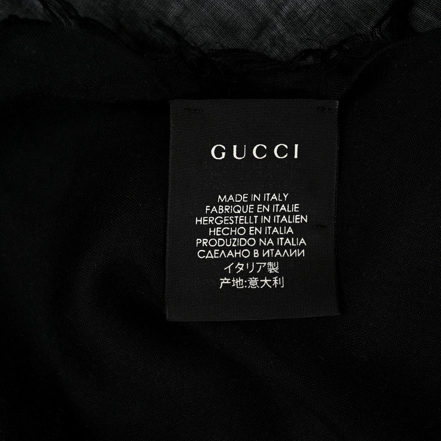 Modal Silk Logo Square Scarf Black