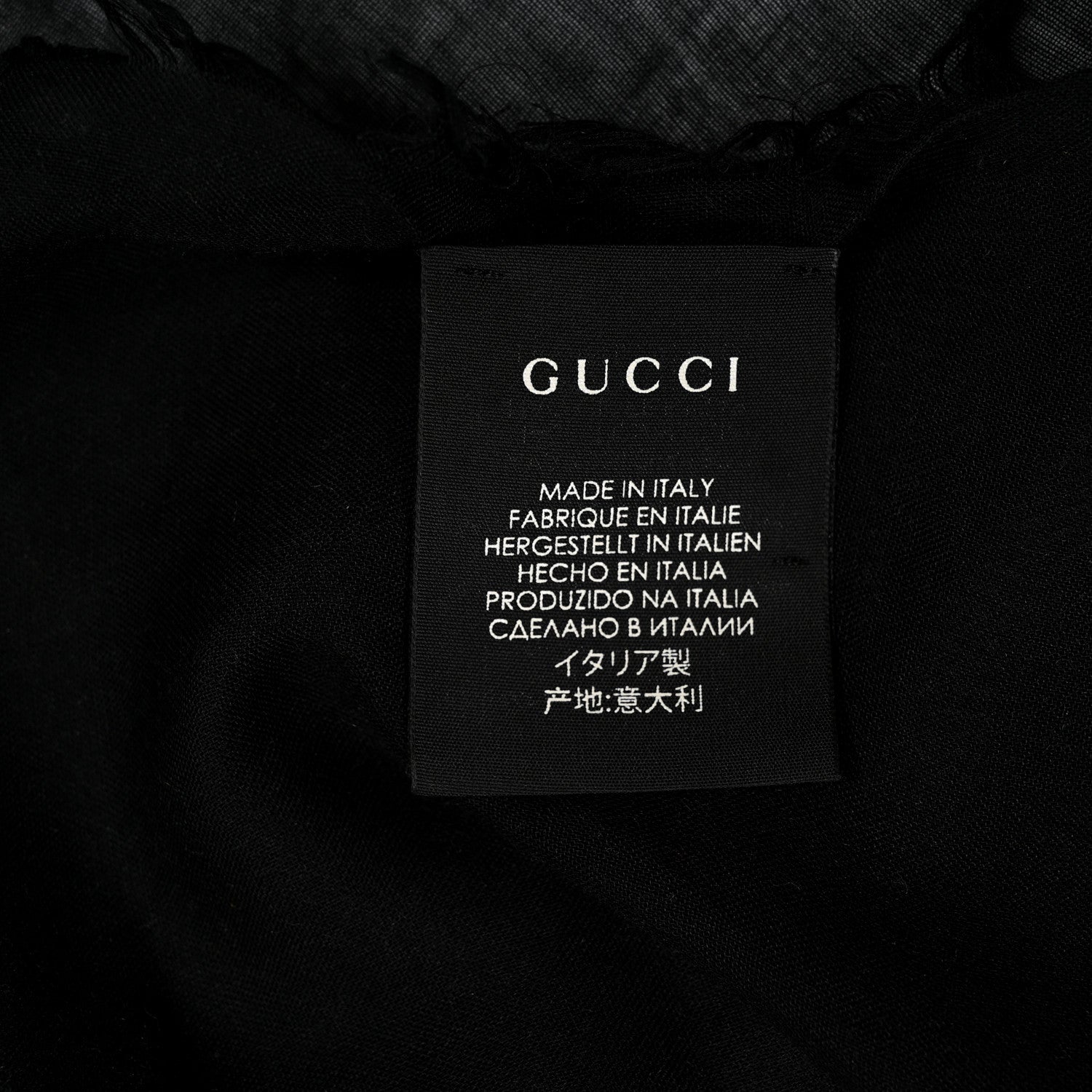 Gucci Modal Silk Logo Square Scarf Black 3 of 4