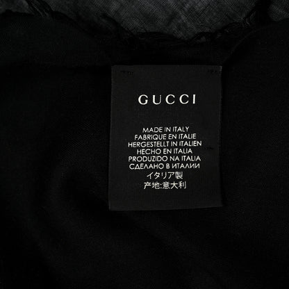 Gucci Modal Silk Logo Square Scarf Black 3 of 4