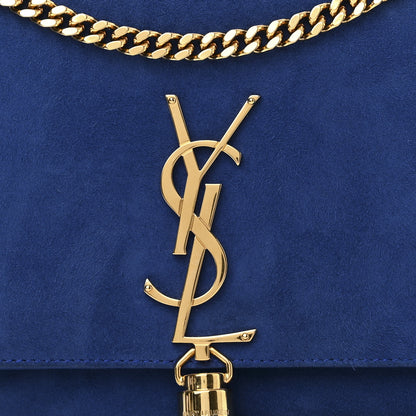 Saint Laurent Suede Medium Monogram Kate Tassel Shoulder Bag Royal Blue 7 of 9