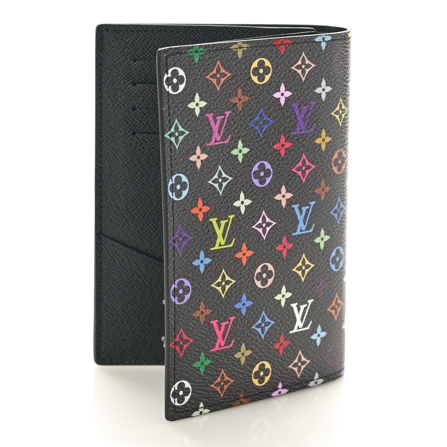 LV X TM Monogram Multicolor Passport Cover Black