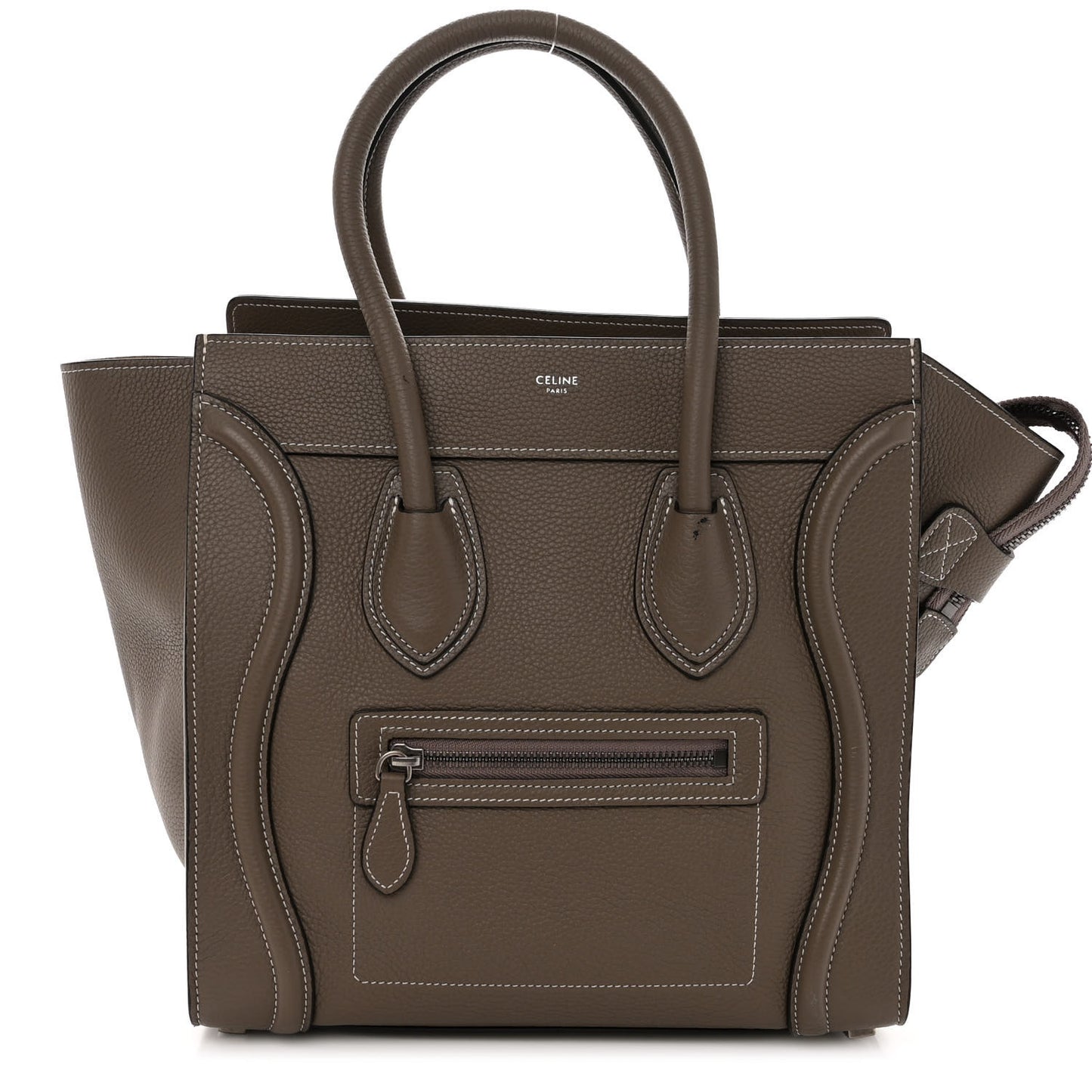 Drummed Calfskin Micro Luggage Souris