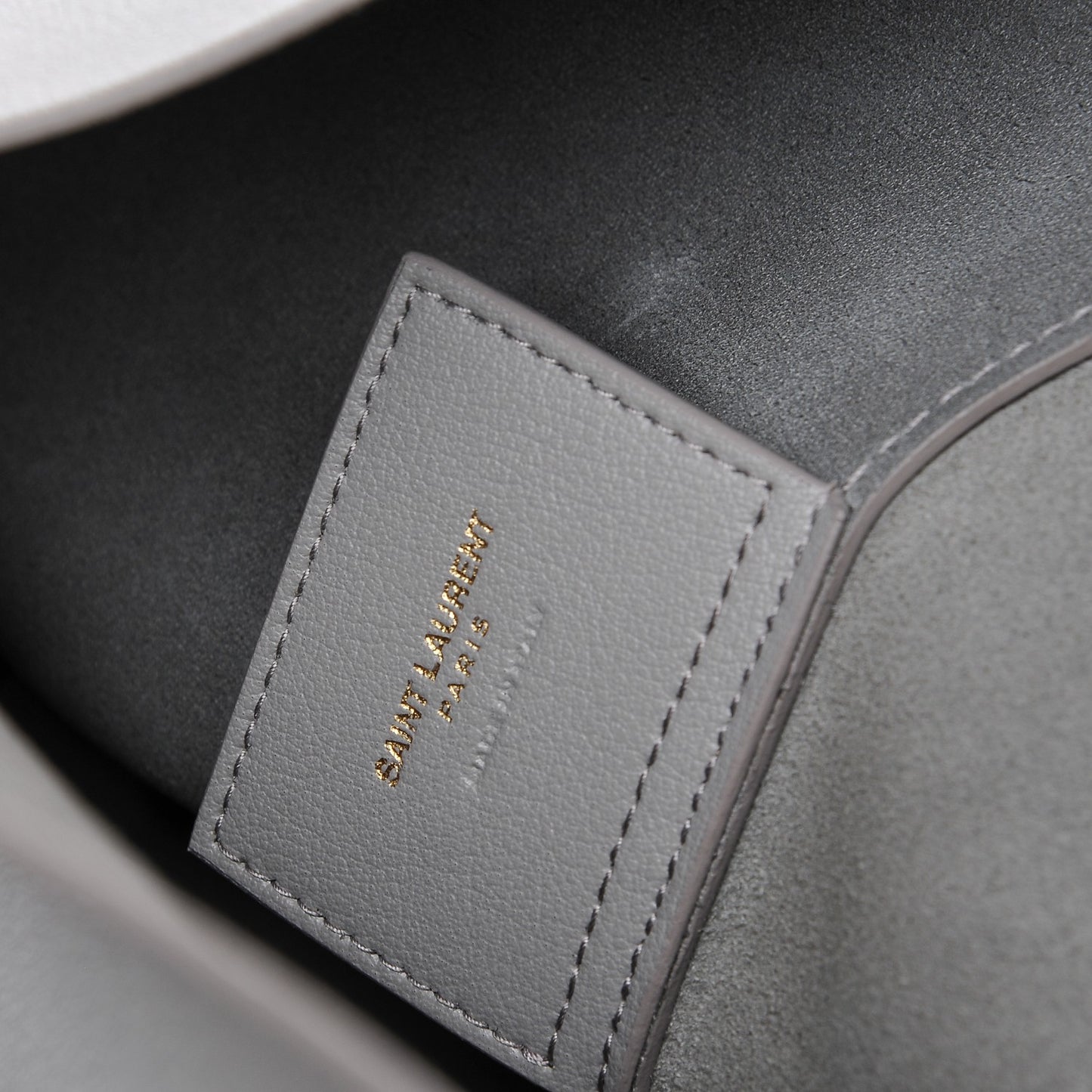 Calfskin Large Shopping Tote Oyster Grey