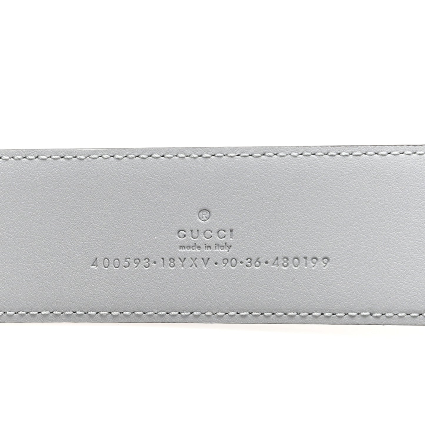 Azalea Calfskin Enamel Monochrome Double G 30mm 90 36 Belt Deep Grey