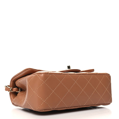 Chanel Lambskin Quilted Mini Rectangular Flap Brown 4 of 10