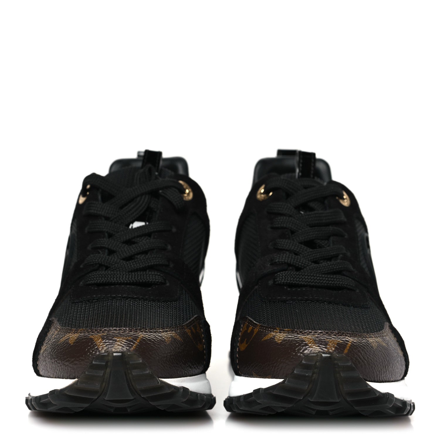 Louis Vuitton Suede Monogram Run Away Sneakers 36 Black 3 of 10