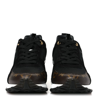 Louis Vuitton Suede Monogram Run Away Sneakers 36 Black 3 of 10