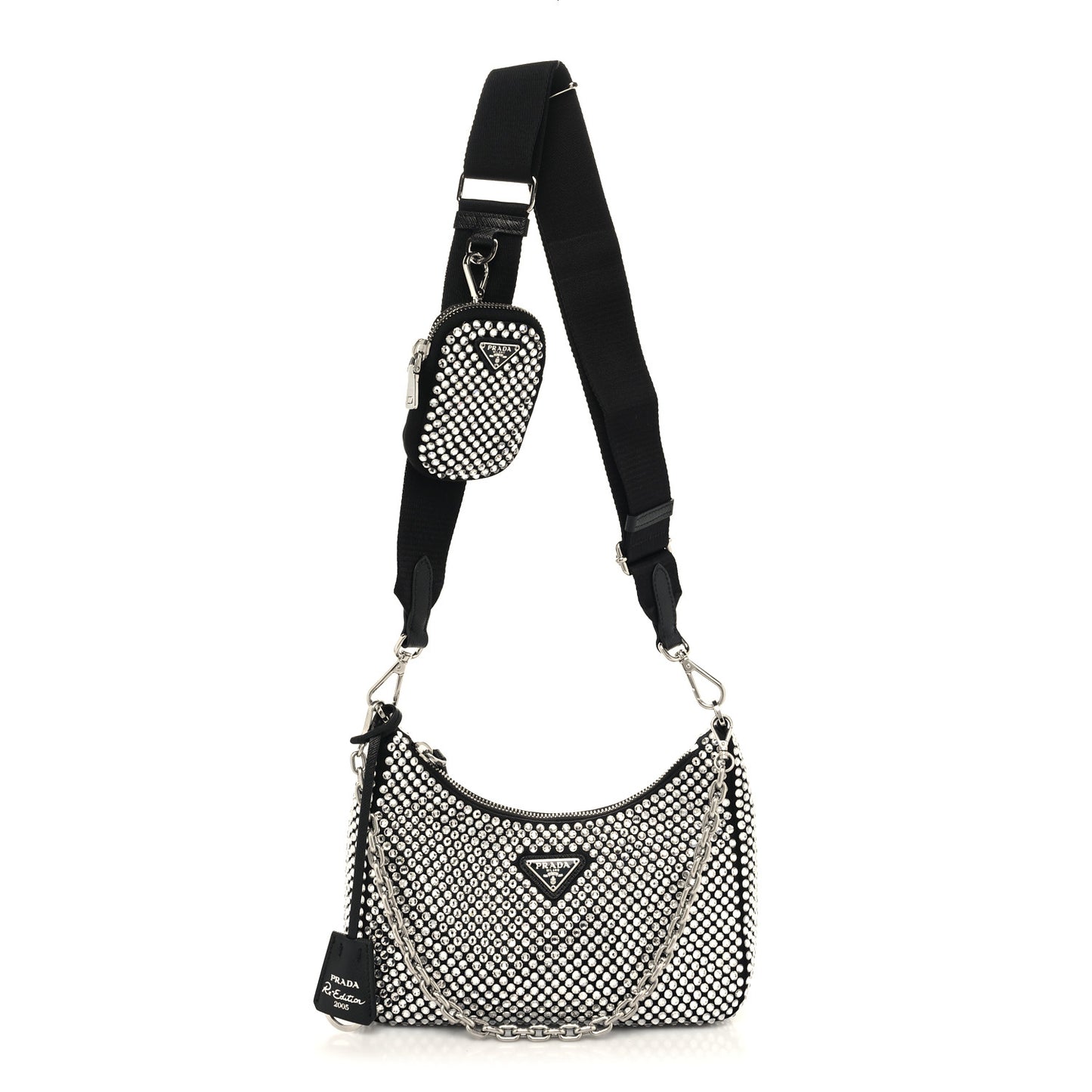 Satin Crystal Re-Edition 2005 Shoulder Bag Cristal