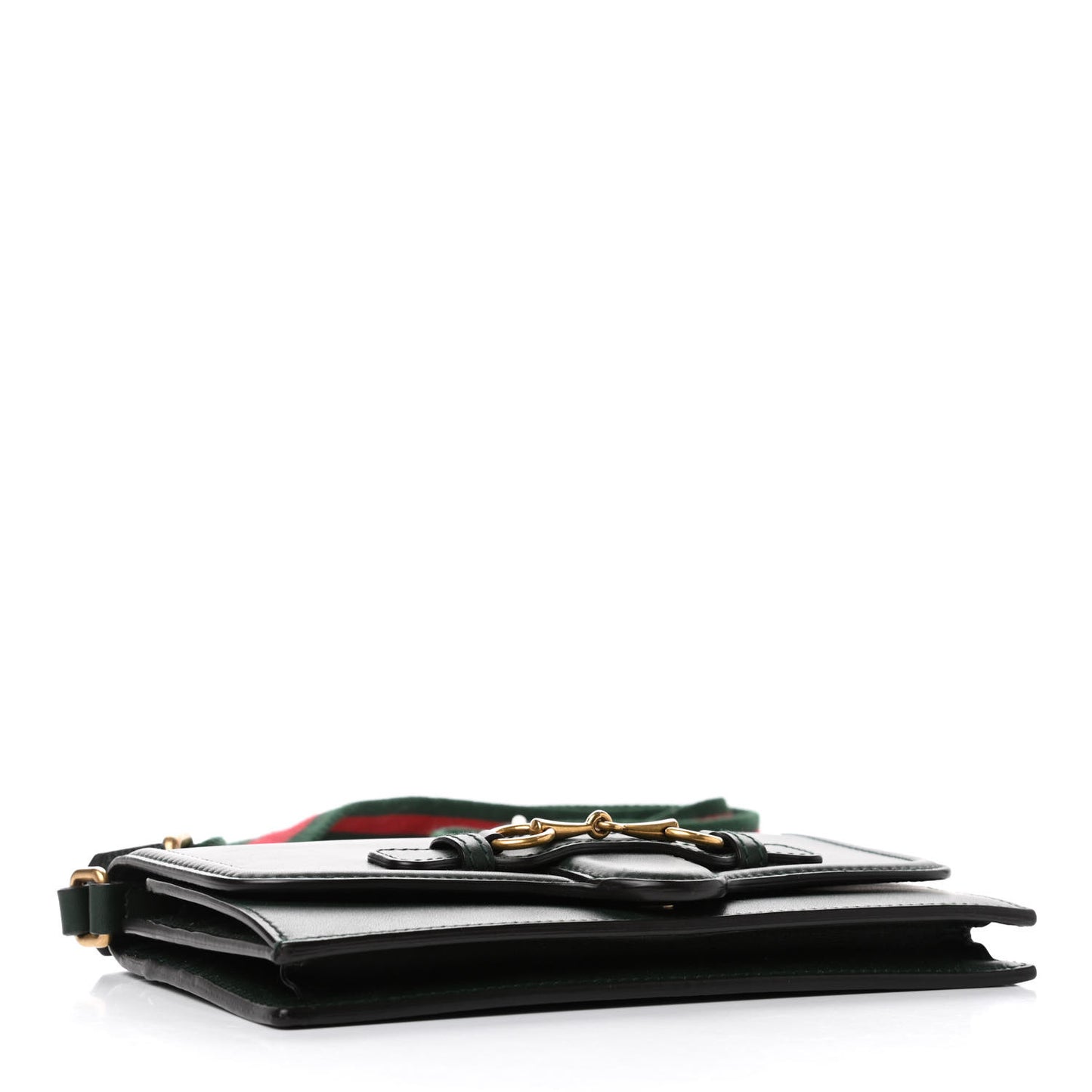 Calfskin Lady Web Convertible Wallet Green