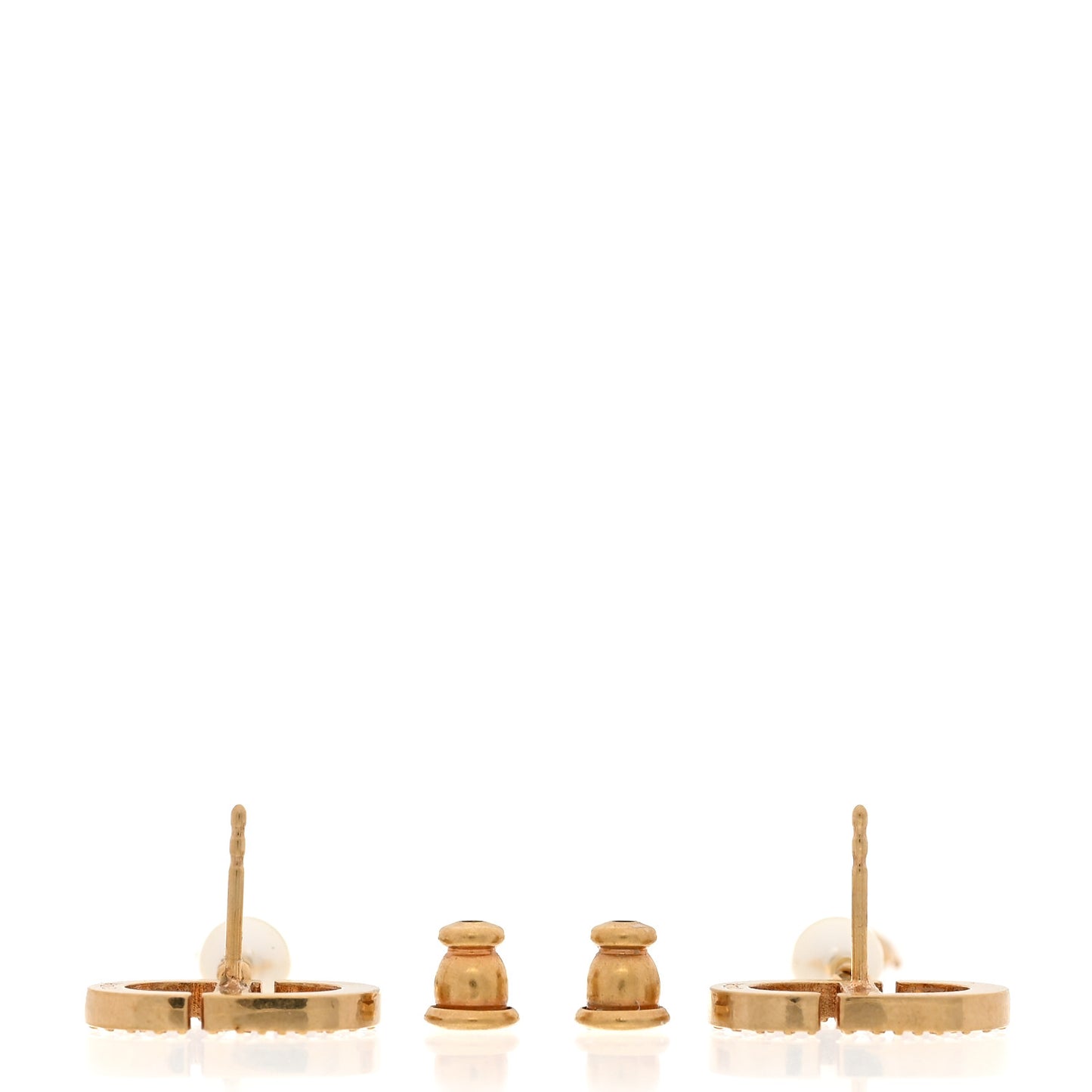 Pearl Crystal CD Drop Earrings Gold