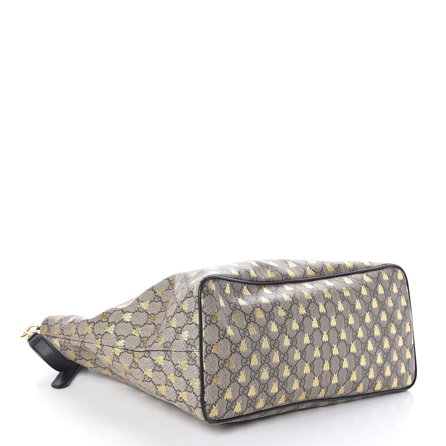 Soft GG Supreme Monogram Bees Medium Crossbody Tote Beige Oro Black