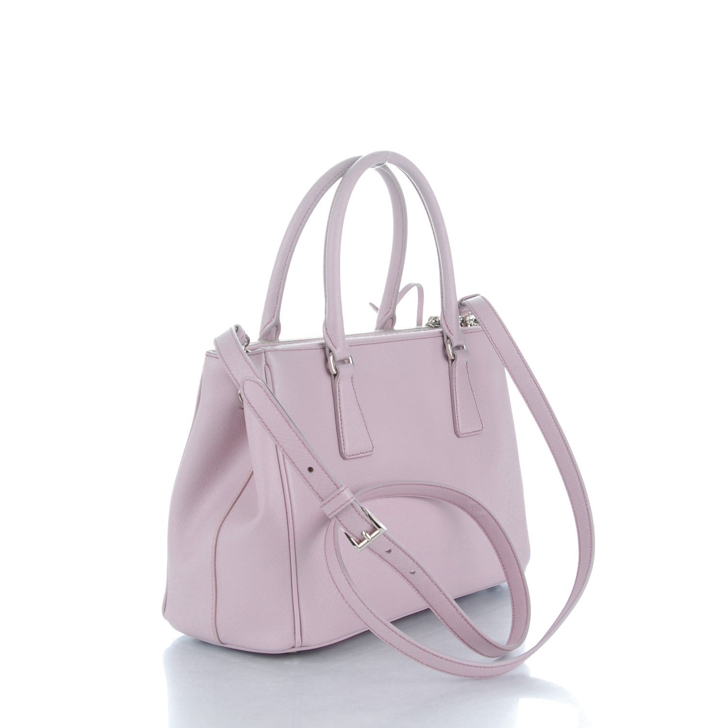 Prada Saffiano Small Galleria Double Zip Tote Mughetto 3 of 8