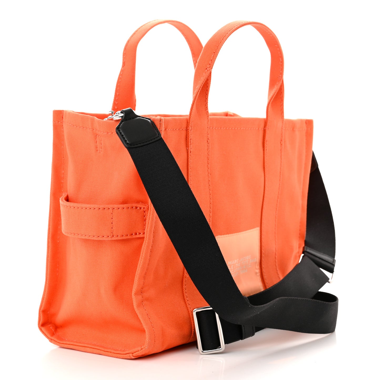 Cotton Canvas Medium The Traveler Tote Bag Orange