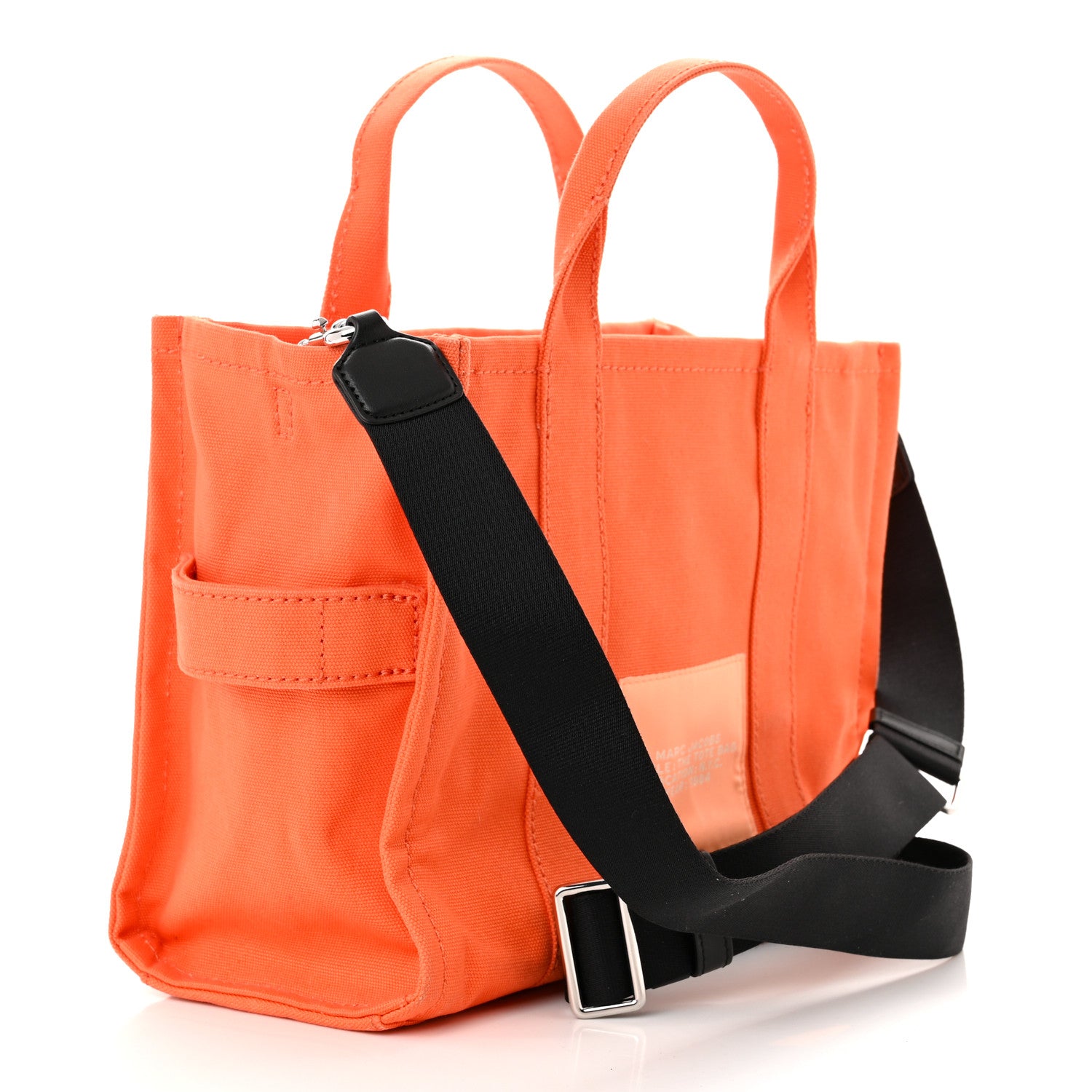 Marc Jacobs Cotton Canvas Medium The Traveler Tote Bag Orange 3 of 11