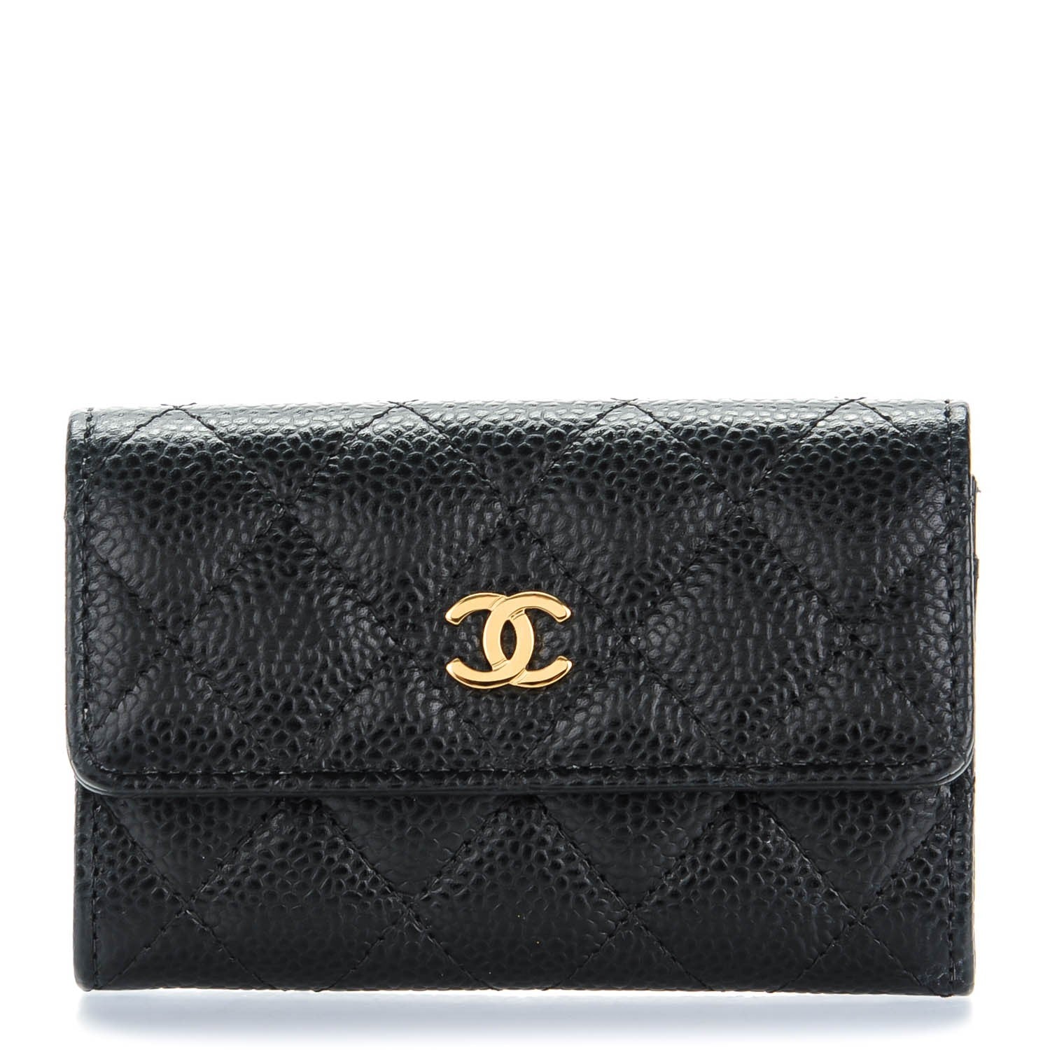 Chanel Caviar Quilted Flap Card Holder Black 1 of 8