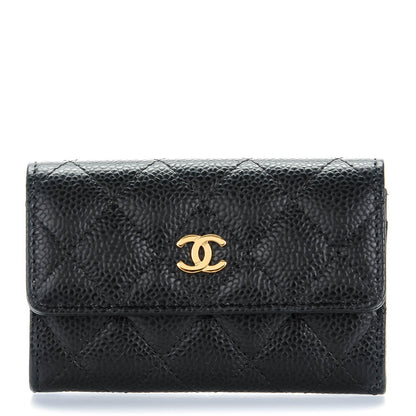 Chanel Caviar Quilted Flap Card Holder Black 1 of 8