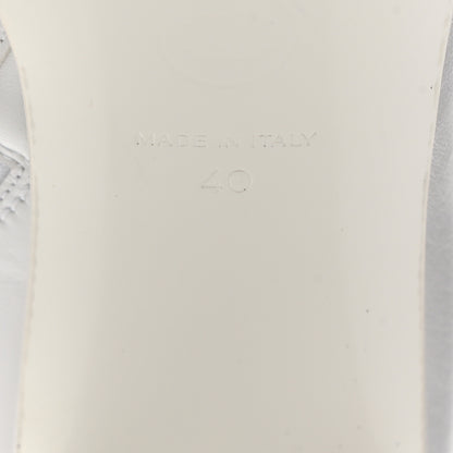 Chanel Crumpled Calfskin Cap Toe Chain Short Boots 40 White 8 of 8