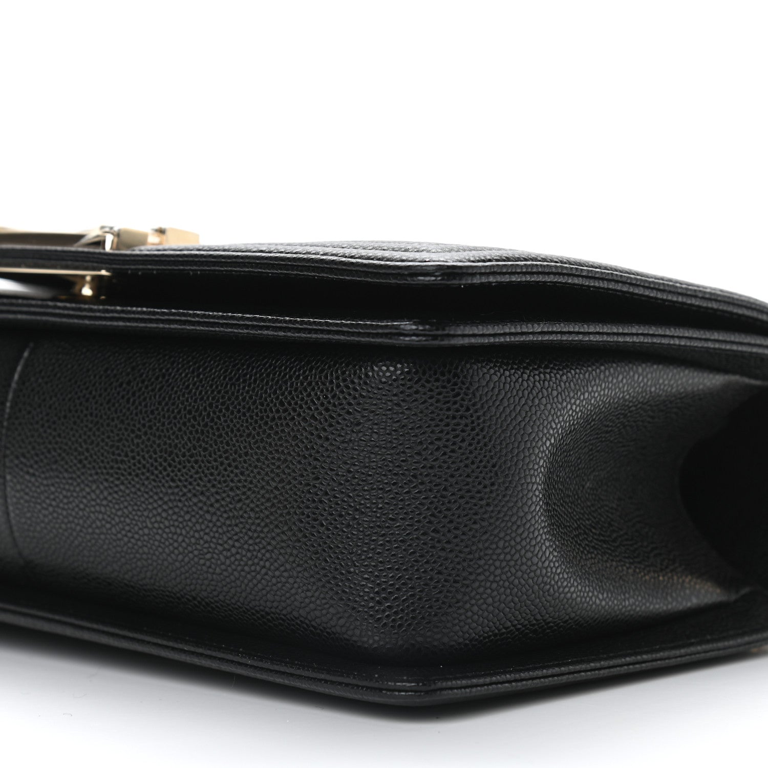 Chanel Caviar Chevron Quilted Medium Boy Flap Black 9 of 9